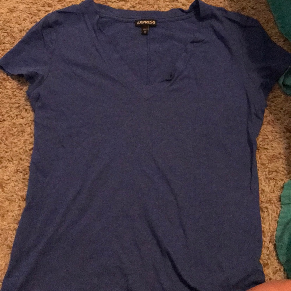Medium Blue Express V-Neck